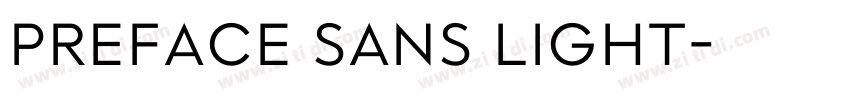 Preface Sans Light字体转换